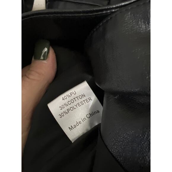 Princess Polly size XS/S XS Small black faux leather blazer jacket - Picture 3 of 4